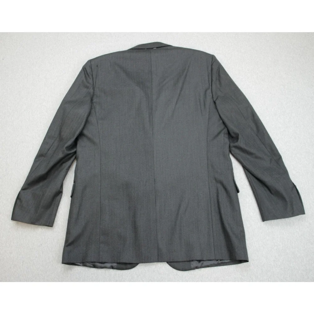 Brooks Brothers Blazer Mens 44L‎ Gray 100% Wool Herringbone Suit Jacket USA